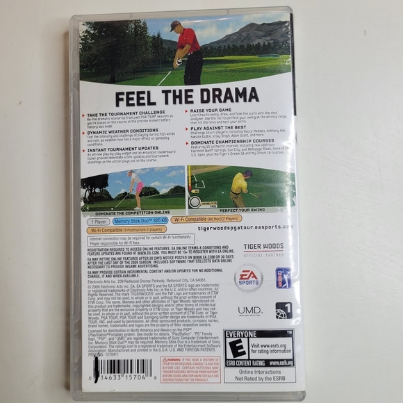 Playstation PSP Tiger Woods PGA Tour 10 Used Video Game - Picture 3 of 5
